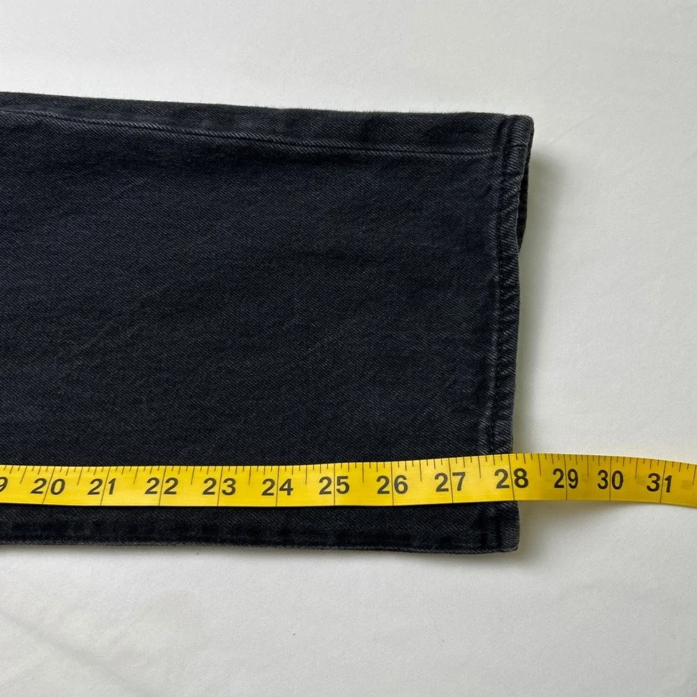 Levis Men 501 Original Fit Button Fly Straight Leg Jeans Size 38x28 Black Cotton